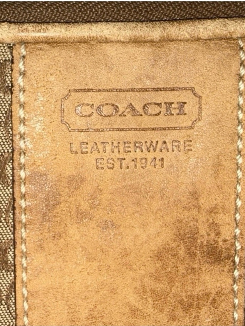 Coach Beige/Tan Signature Canvas Crossbody Messenger - Picture 2 of 7